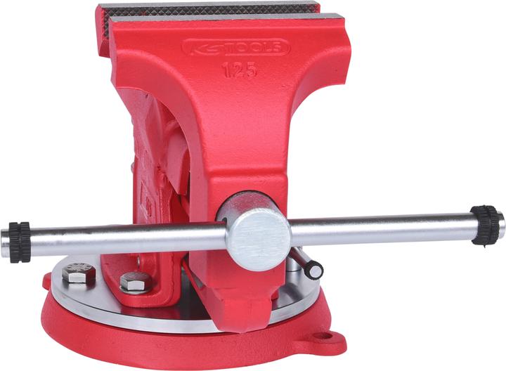 Immagine prodotto KS Tools Morsa parallela con tavola girevole, lunghezza ganascia 120 mm, con ganascia di serraggio tubolare (120 mm)