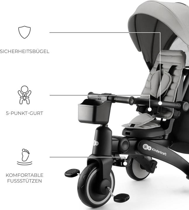Actual product image KinderKraft Tricycle JAZZ 2 GREY