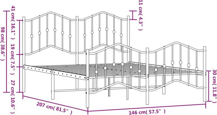 Image du produit vidaXL Bettgestell (140 x 200 cm)