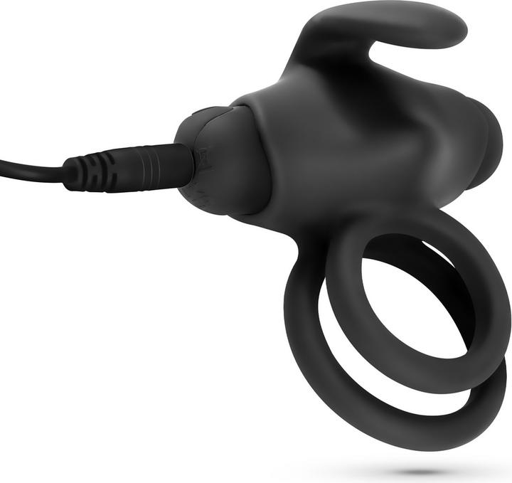 Productafbeelding Crushious Thumper - Vibrating Double Cockring with Remote Control - Black (3.60 cm)