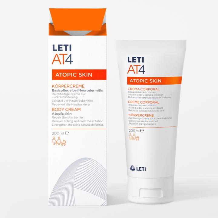 Produktbild Leti AT4 Atopic Skin Körpercreme bei Neurodermitis, 200 ml Creme (Körpercreme, 200 ml)