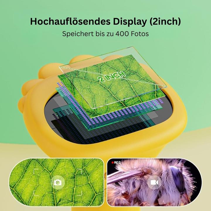 Produktbild Kama Digitales Kinder Mikroskop mit Bildschirm, Gelb