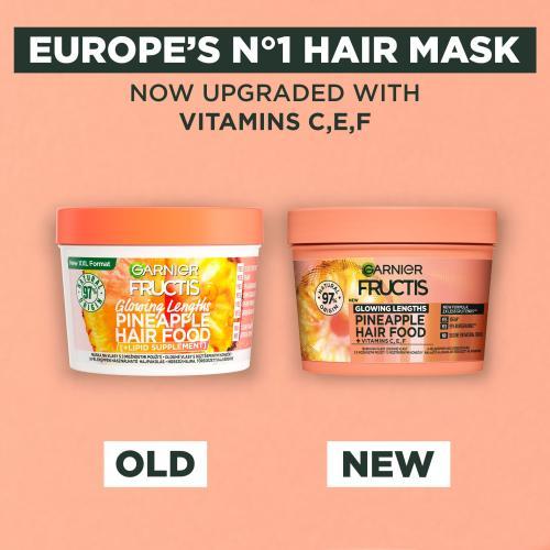 Actual product image Garnier Fructis Hair Food Pineapple Glowing Lengths Mask (400 ml)