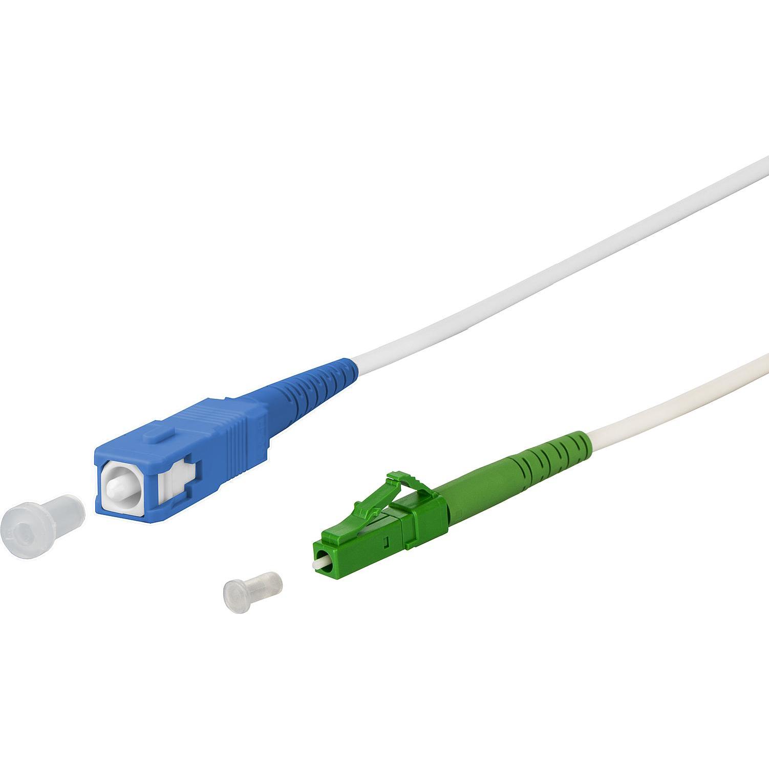 Metz Connect Metz LWLPatchkabel SCLC SM OS2 15m ws (CAT6a, 15 m), Netzwerkkabel