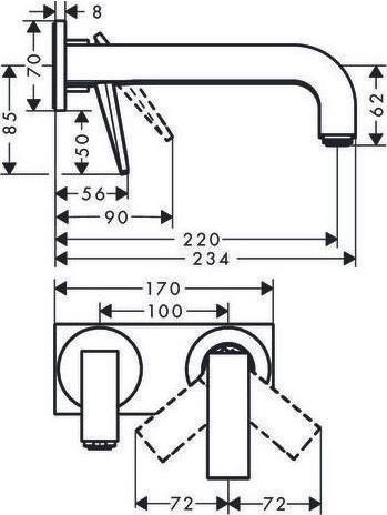 Produktbild Axor Fertigmontageset CITTERIO f Unterputz-Einhebel-Waschtischmischer H