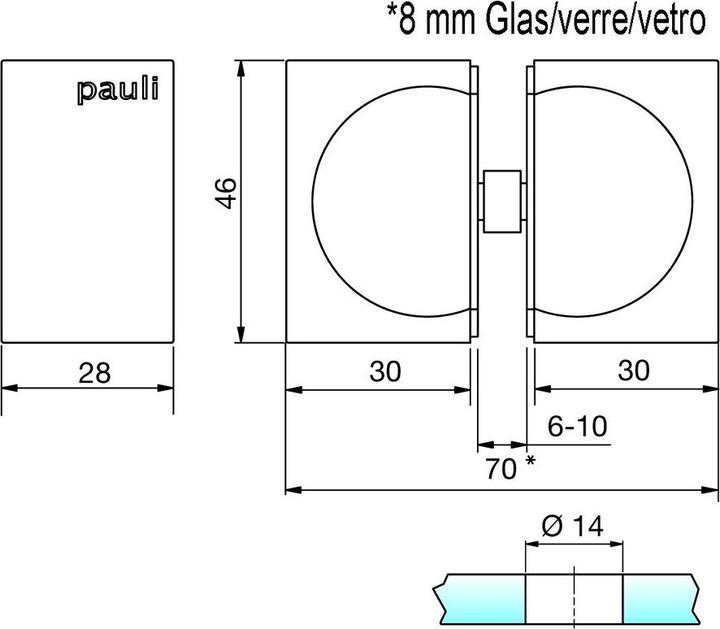 Actual product image Pauli+Sohn Glass door knobs 8278 (Door handle)