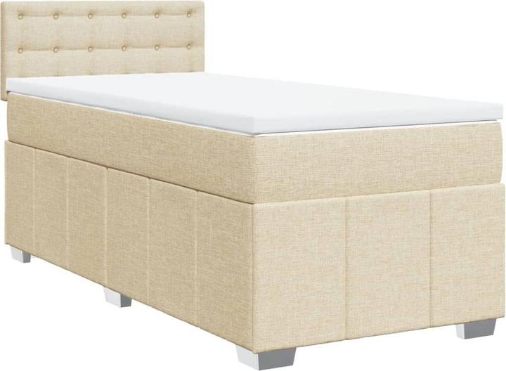 Produktbild vidaXL Bo x springbett mit Matratze 90 x 200 cm Stoff (90 x 200 cm)