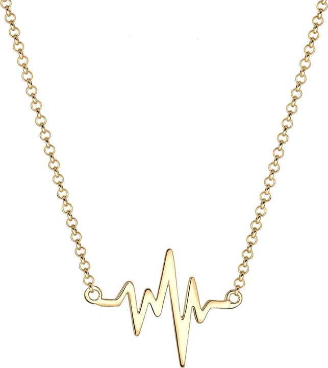 Produktbild Elli Halskette Geo Herzschlag Love 925 Sterling Silber (925er Sterling Silber, 45 cm)