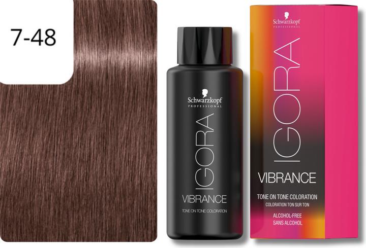 Image du produit Schwarzkopf Professional Coloration pour cheveux IGORA Vibrance NOUVEAU (7-48 Blonde moyenne Beige Rouge Beige)