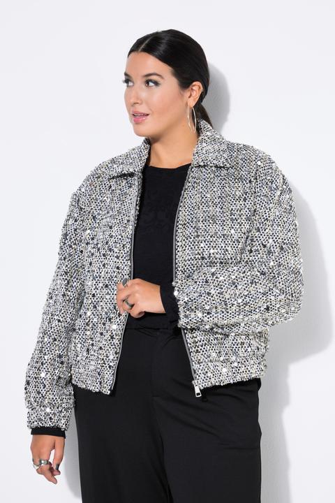 Actual product image Studio Untold Blouson, Boxy Shape, Bouclé, Pailletten (60)