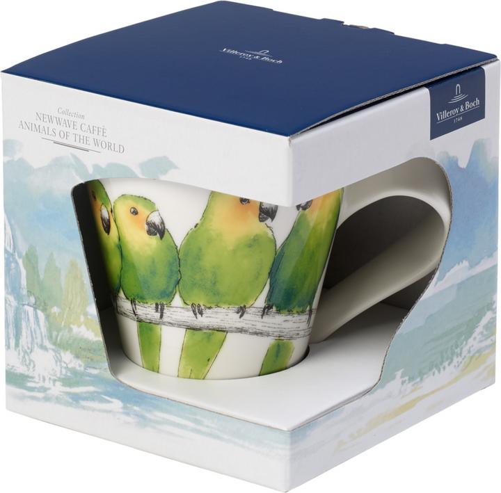 Produktbild Villeroy & Boch Becher mit Henkel (Geschenkkarton) NewWave Caffè Braunwangensittich (300 ml, 1 x)
