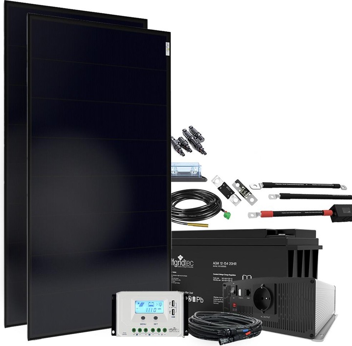 Produktbild Offgridtec Autark XL-Master 310W Solaranlage - 1500W AC Leistung 154Ah AGM Akku (300 W)
