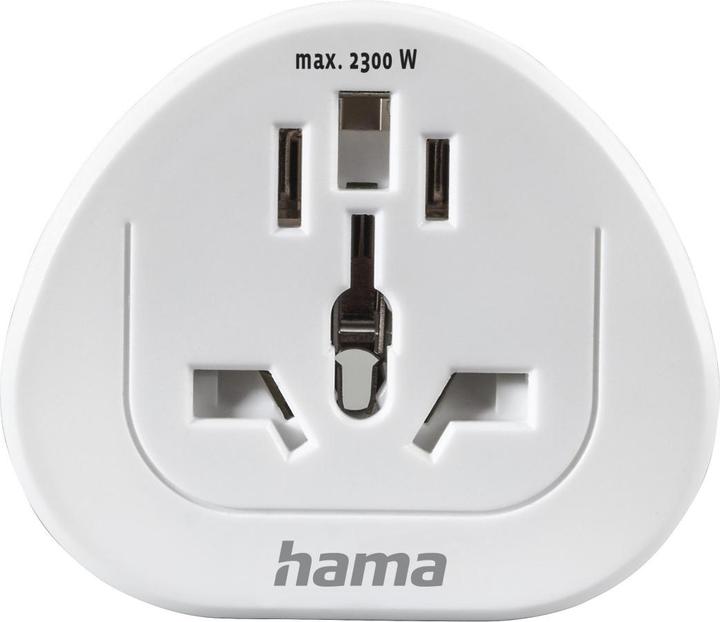 Produktbild Hama Reiseadapter Typ E und F, 3-polig, universal, Welt nach Europa, Weiss