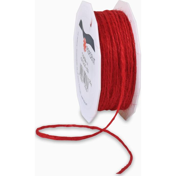 Image du produit Präsent Cordon de jute rouge mat 2,0 mm x 25,0 m (1x)