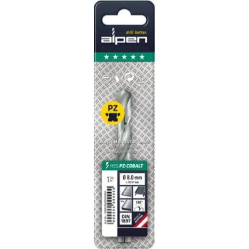 Thumbnail - Alpen, Bohrereinsatz, Spiralbohrer PZ-Cobalt (8.5 mm)