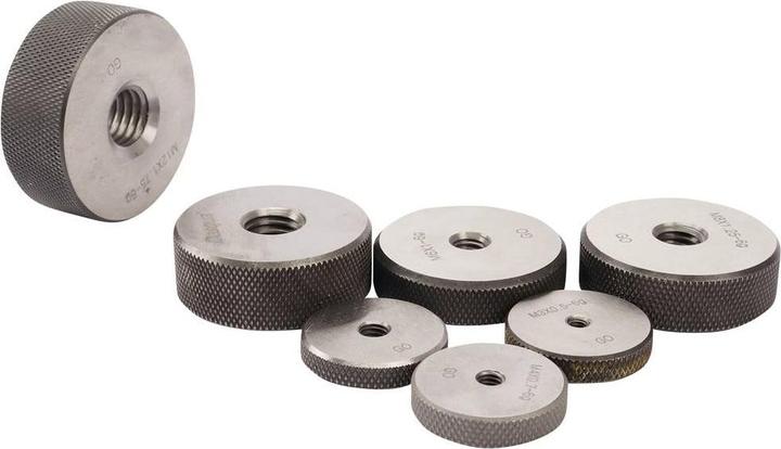 Actual product image Dasqua 6311-3205 7-piece thread gauge set, go ring gauge