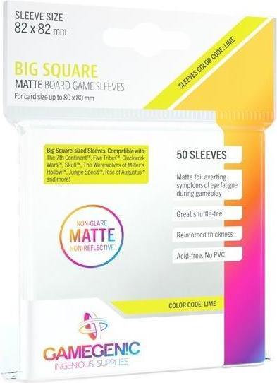 Productafbeelding Gamegenic GGS10060 - MATTE Grote vierkante enveloppen 82 x 82 mm - transparant (50 enveloppen)