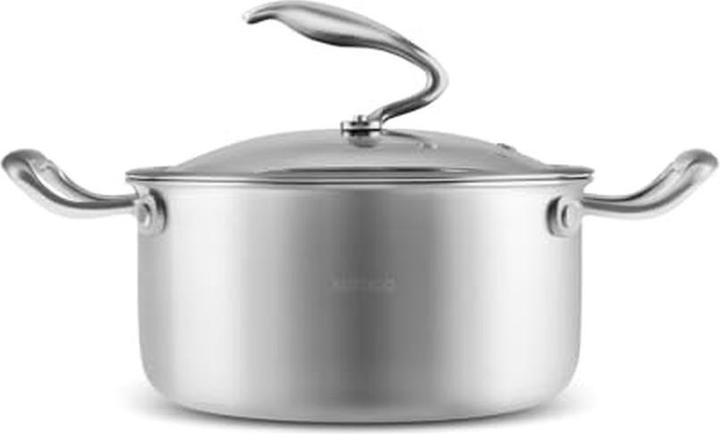 Produktbild Karaca Antihaft-Kochgeschirr-Set mit Deckeln für Induktion, tägliches Kochen (Pfannenset + Topfset, Edelstahl)
