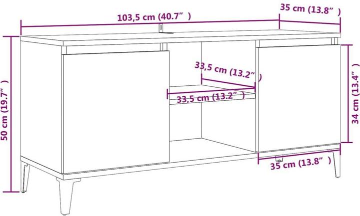 Immagine prodotto vidaXL TV-Schrank (35 x 35 x 50 cm)