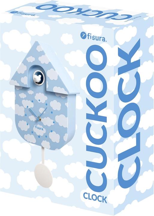 Actual product image Fisura Blue Cuckoo Clock with Clouds