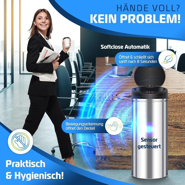 Produktbild Kesser Sensor Abfalleimer mit Automatiköffnung (56 l)