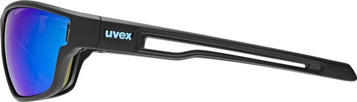 Actual product image Uvex Sports sportstyle 806 (black matt (blue), Mirror Blue)