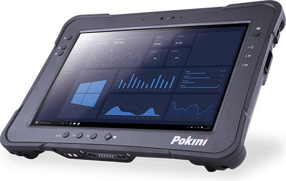 Actual product image Exone Tablet PC Pokini Tab K10 10.1inch Touch Digitizer, i5, 8GB, 128GB, Serial, W10 Pro, uGPS, LTE WWAN (4G, 10.10", 128 GB, Black)