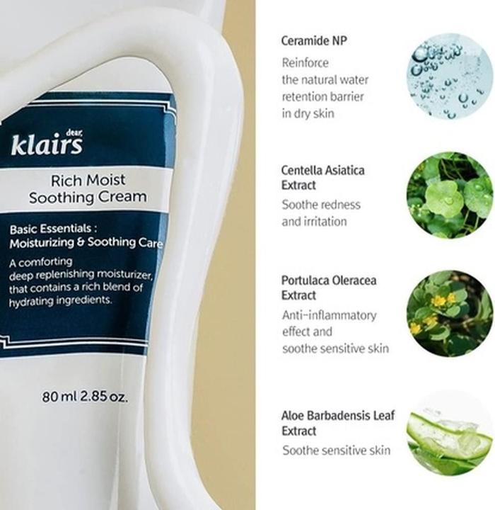 Produktbild Klairs Rich Moist (80 ml, 24h Creme)