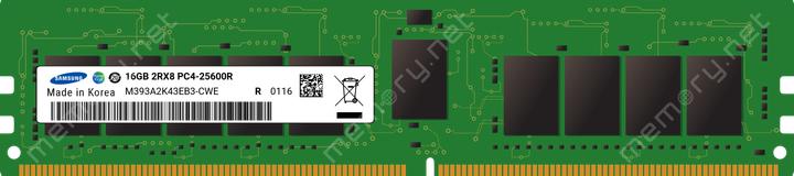 Produktbild Samsung 16GB DDR4 3200MHz RDIMM 2Rx8 ECC 1.2V (1 x 16GB, 3200 MHz, DDR4-RAM, DIMM)