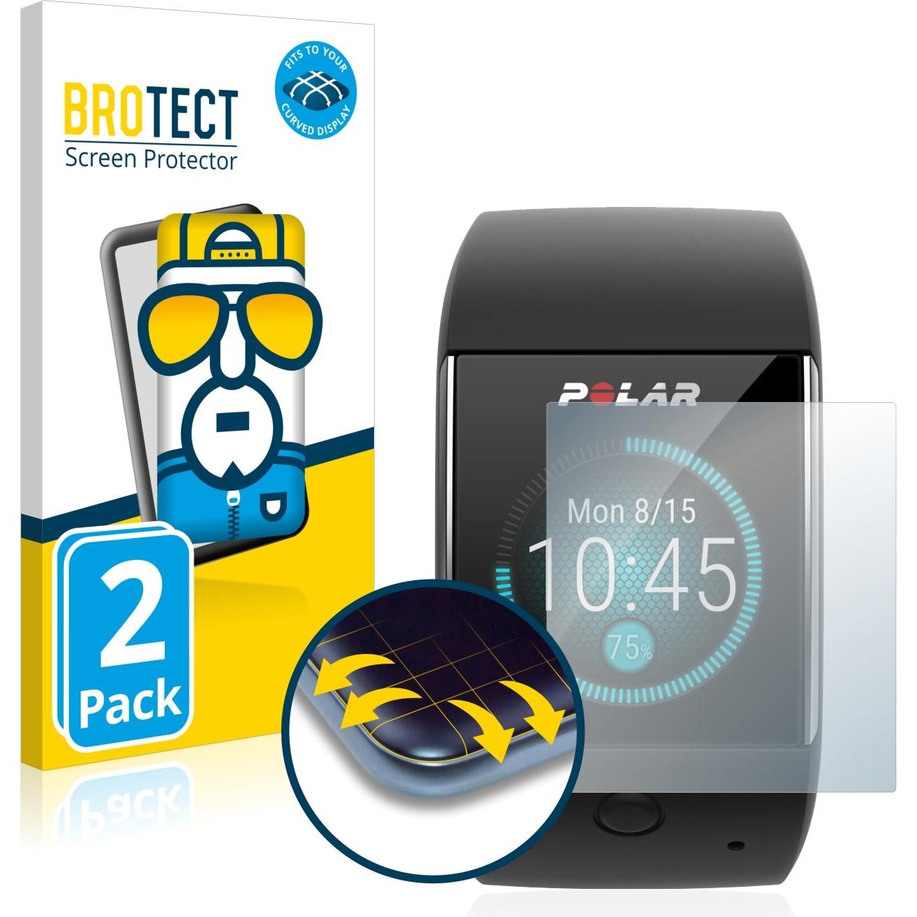 BROTECT Full-Cover Displayschutz, Smartwatch Schutzfolie, Transparent