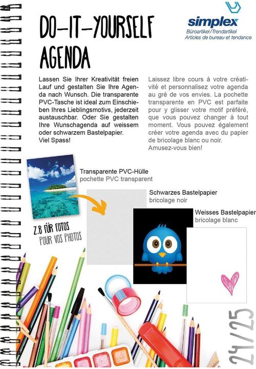 Produktbild Simplex Schulagenda Do-it-yourself A6, 2024-2025 (A6, Deutsch)