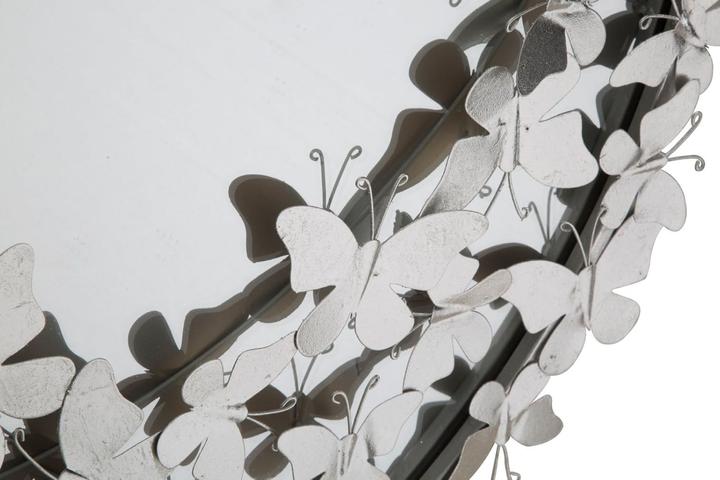 Actual product image Mauro Ferretti Wall mirror butterfly round silver B