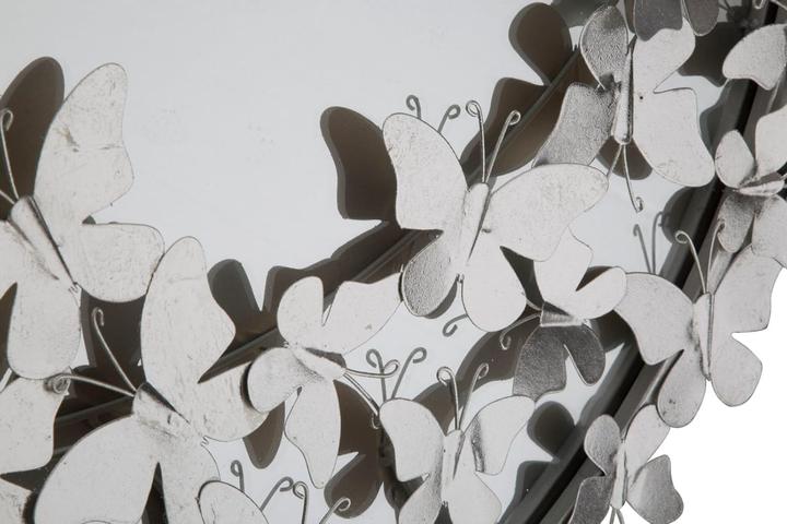 Actual product image Mauro Ferretti Wall mirror butterfly round silver B