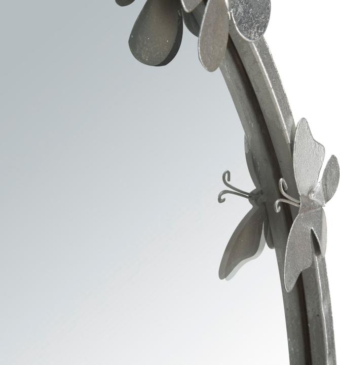 Actual product image Mauro Ferretti Wall mirror butterfly round silver B