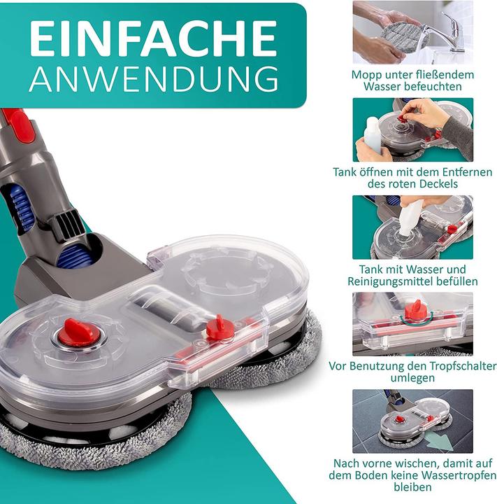 Actual product image Cleanify Mop Attachment for Dyson V7-V15