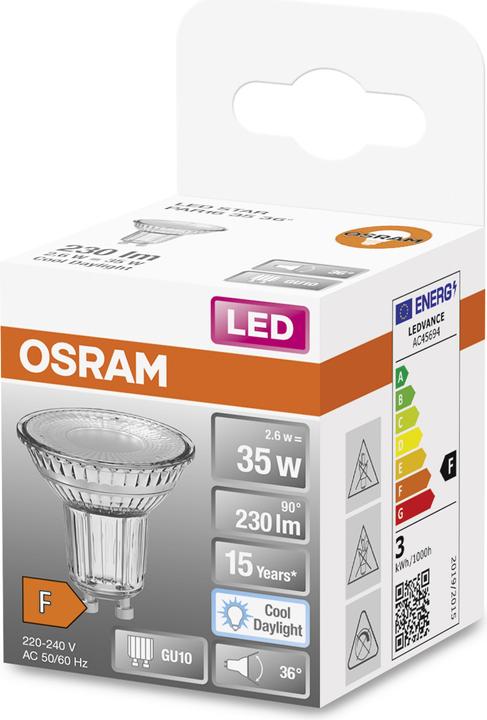 Produktbild Osram GU10 Reflektor - Par16 (GU10, 2.60 W, 230 lm, 1 x, F)
