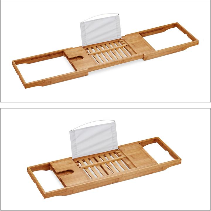 Image du produit Relaxdays Planche de bain réglable (105 x 23,5 x 18 cm)