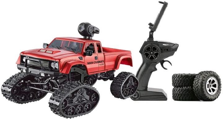 Actual product image Amewi RC AMX Pickup Truck FPV RTR red with wheels & chains 4WD (RTR Ready-to-Run)