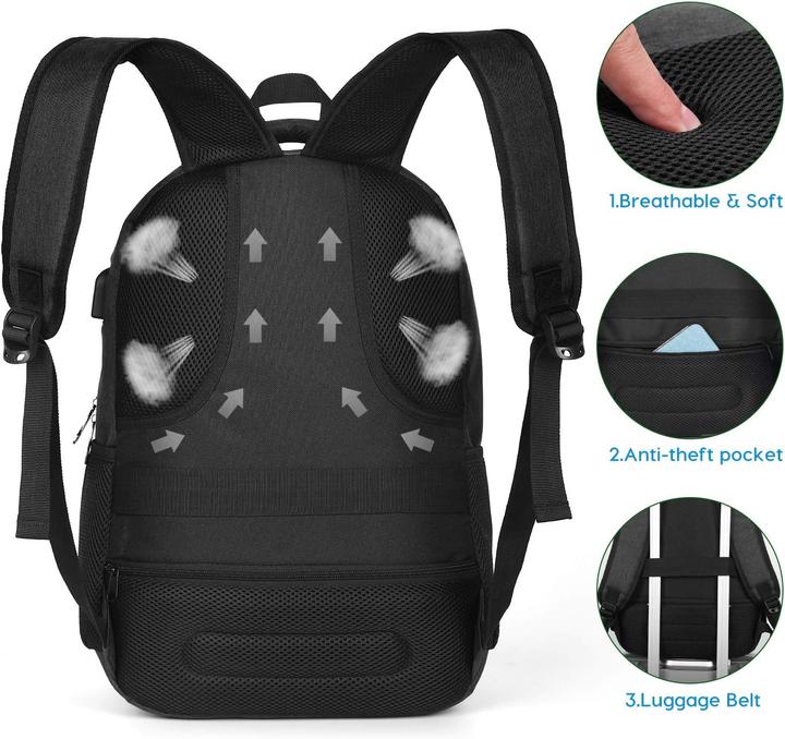 Image du produit Yamtion Laptop Rucksack mit USB-Anschluss, wasserdicht 35L (35 l)