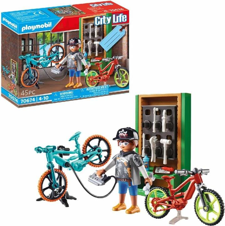 Produktbild Playmobil Geschenkset- E-Bike-Werkstatt (70674, Playmobil City Life)