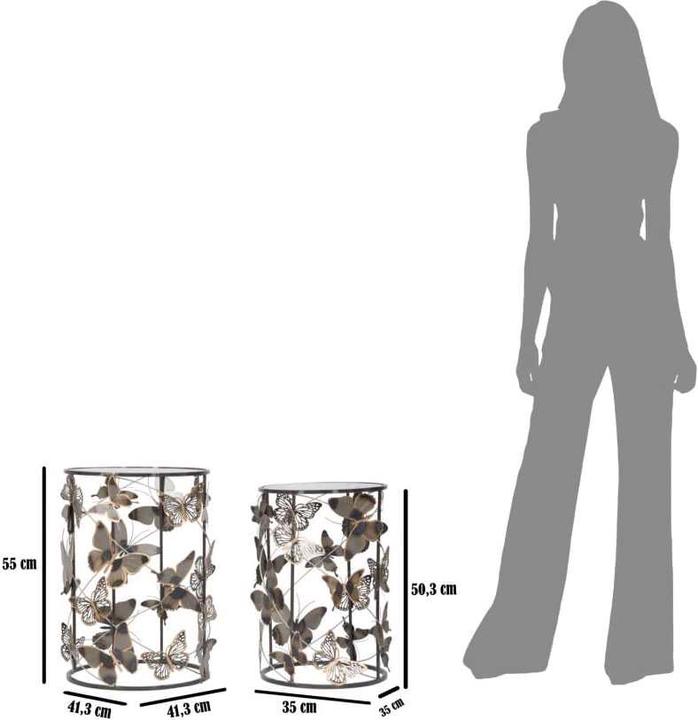 Produktbild Mauro Ferretti Beistelltisch Farfalle (2er-Set)