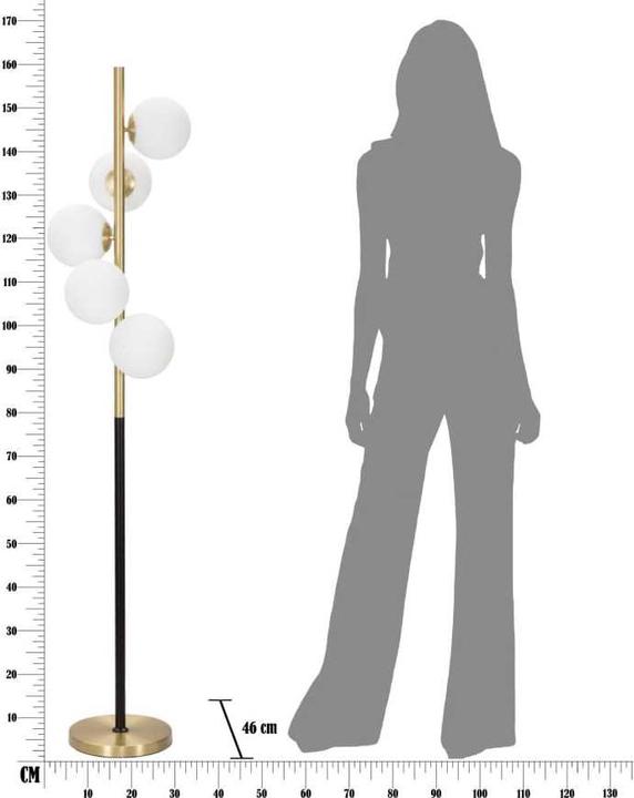 Actual product image Mauro Ferretti Floor lamp Glamy 5 lights