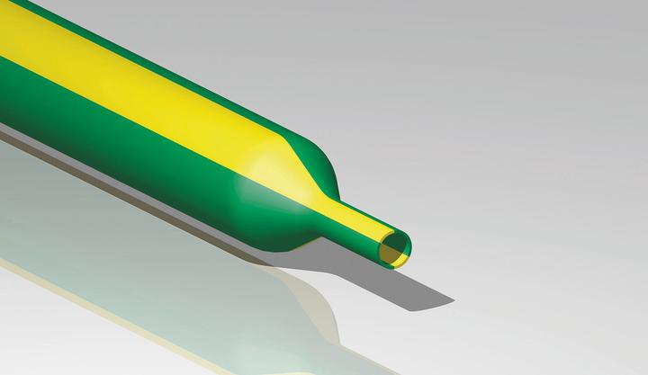 Actual product image Cimco 181650 Heat shrink tubing green/yellow (1x)