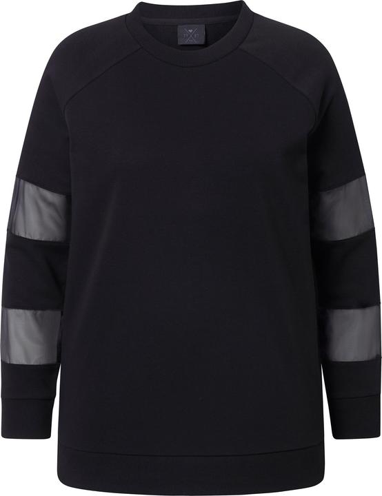 Actual product image Ulla Popken Mesh Insert Long Sleeve Sweatshirt (50, 52)