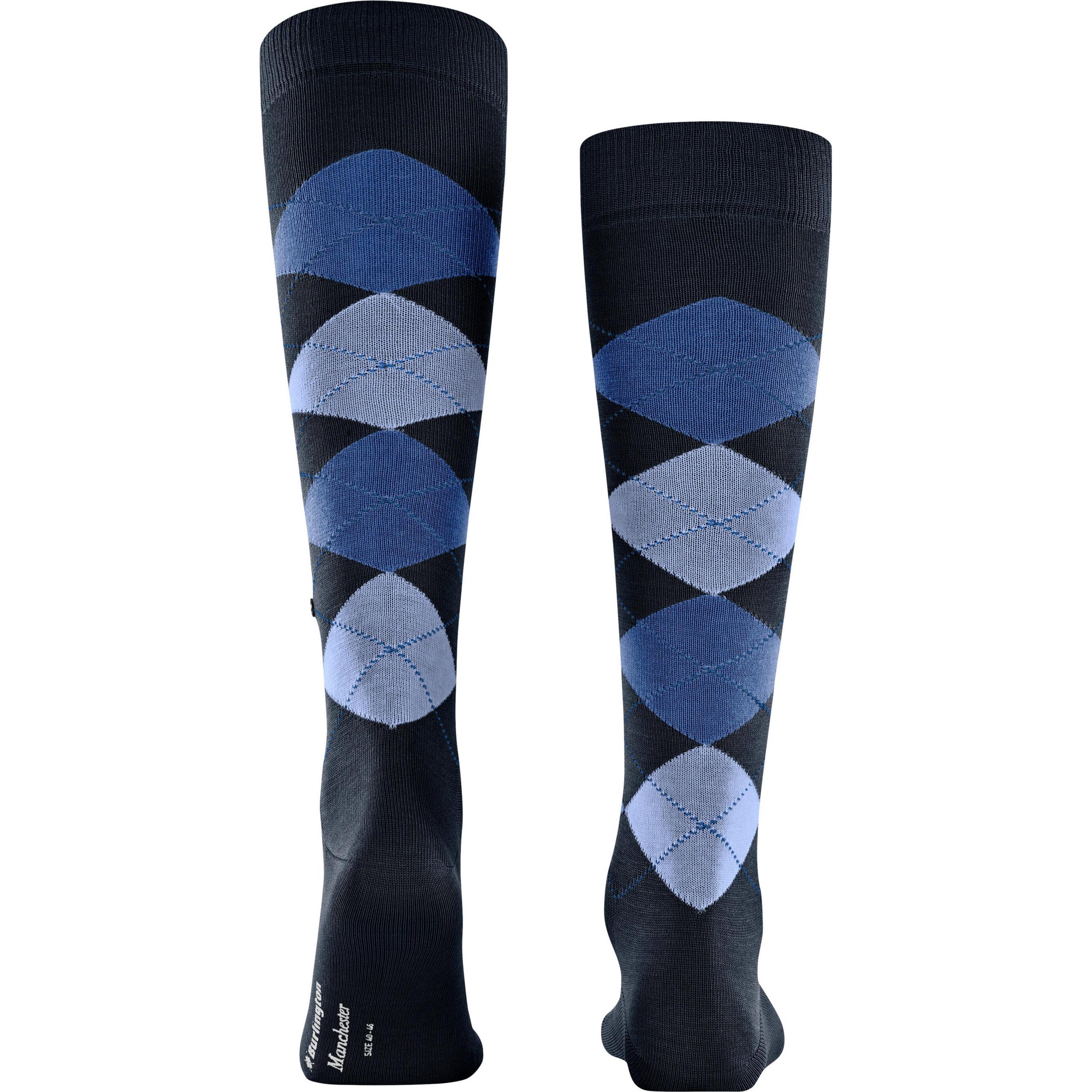 Thumbnail - Burlington, Herren, Socken, Manchester Fil d'Ecosse, Blau, (Einzelpack, 40 - 46)