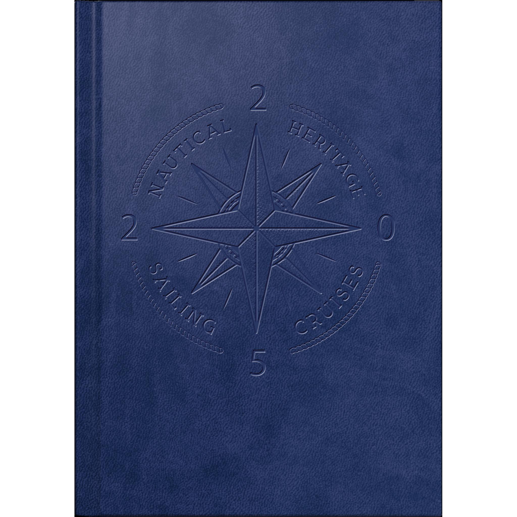 Rido, Agenda, Buchkalender Mentor 14,8x20,8cm 1 Tag/Seite Kunstleder Nautic blau 2025 (A5, Deutsch)