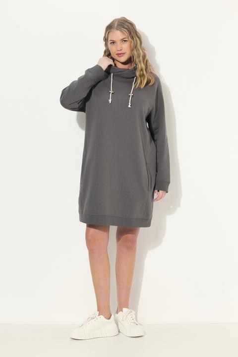 Produktbild Ulla Popken Sweatkleid, Stehkragen, Langarm, Taschen (50, 52)