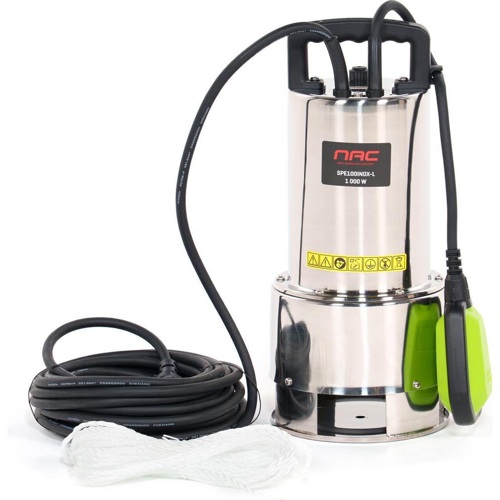 NAC, Pompa da giardino, POMPA WODY BRUD. INOX 1000W (Pompa per acque cariche)