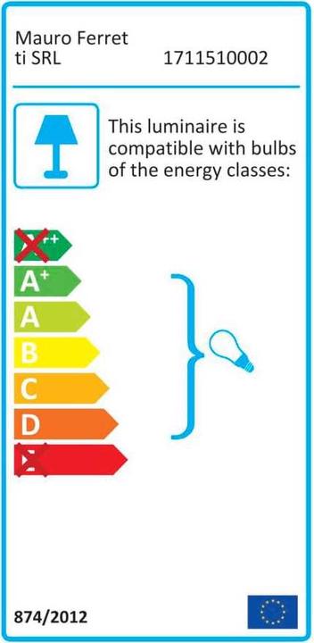 Energy Label Mauro Ferretti Table lamp Krista 33