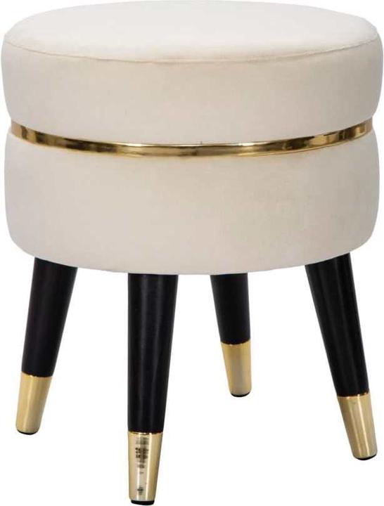 Image du produit Mauro Ferretti Tabouret Paris crème-or
